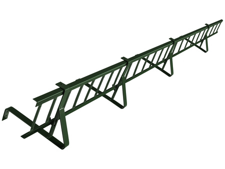 Zestaw płotka przeciwśniegowego o długości 200 cm  wysokości 15 cm, na dach pokryty karpiówką
