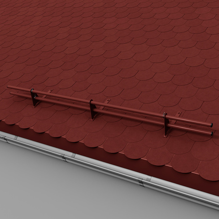 Zestaw ochrony rurowej z 2 rzędami rur do pokryć płaskich