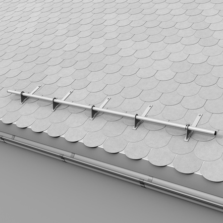 Zestaw ochrony rurowej z 1 rzędem rur do pokryć płaskich