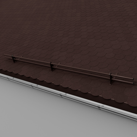 Zestaw ochrony rurowej z 2 rzędami rur do pokryć płaskich