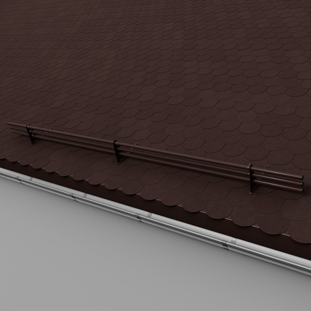 Zestaw ochrony rurowej z 3 rzędami rur do pokryć płaskich