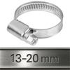 Opaska ślimakowa ze stali nierdzewnej W2 13–20 mm