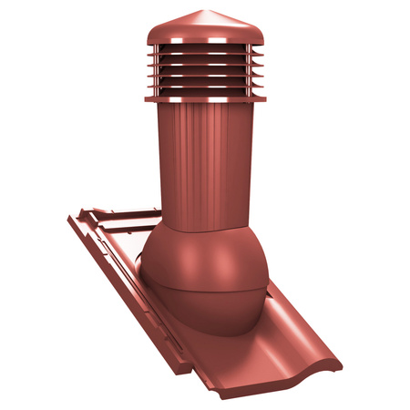 Kominek wentylacyjny z odpływem kondensatu DN125 mm Parotec do dachówki ceramicznej