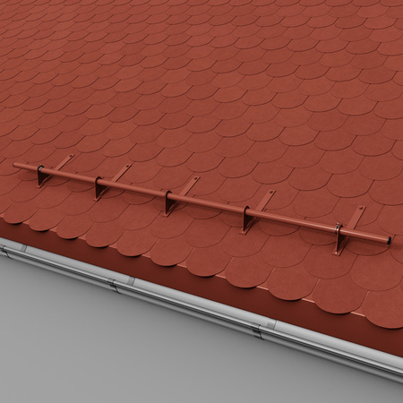 Zestaw ochrony rurowej z 1 rzędem rur do pokryć płaskich