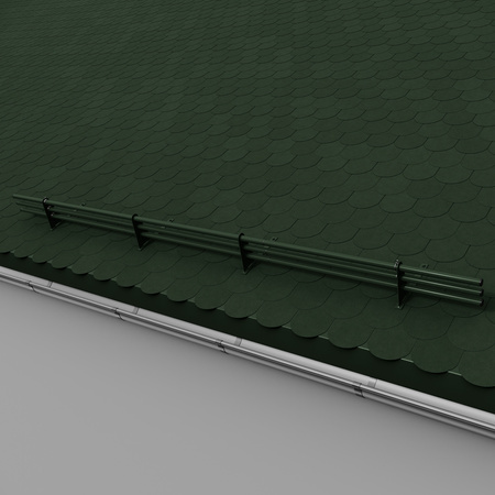 Zestaw ochrony rurowej z 3 rzędami rur do pokryć płaskich