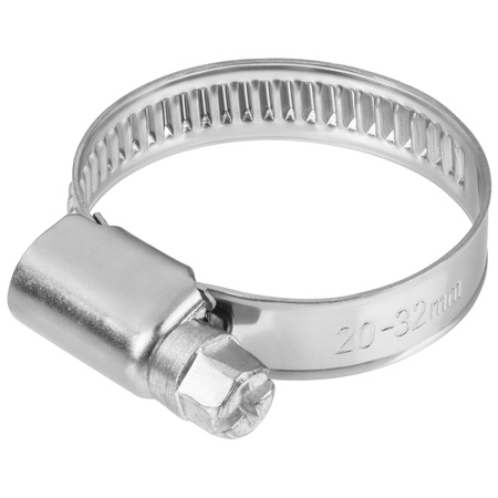 Opaski ślimakowe ze stali nierdzewnej W2 20–32 mm (10 szt.)