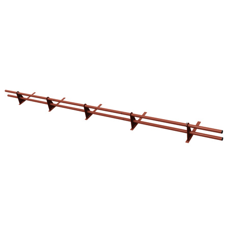 Zestaw ochrony rurowej z 2 rzędami rur do pokryć płaskich