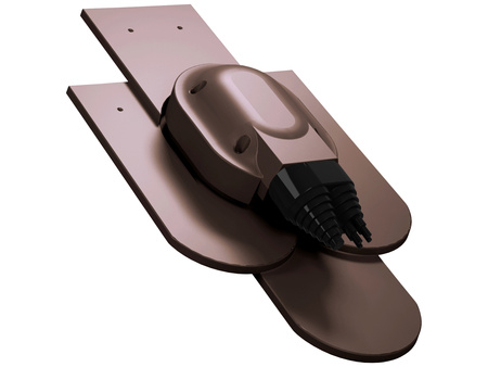 Przejście solarne i fotowoltaiczne Parotec do dachówki ceramicznej