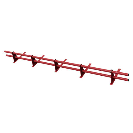 Zestaw ochrony rurowej z 2 rzędami rur do pokryć płaskich