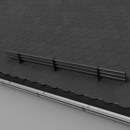 Zestaw ochrony rurowej z 3 rzędami rur do pokryć płaskich