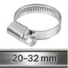 Opaska ślimakowa ze stali nierdzewnej W2 20–32 mm