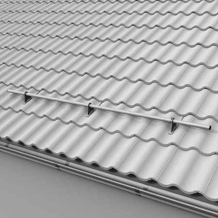 Zestaw ochrony rurowej z 1 rzędem rur do dachówek betonowych i ceramicznych