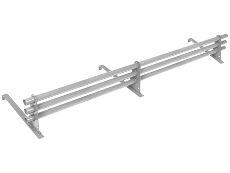 Zestaw ochrony rurowej o długości 150 cm, z 3 rzędami rur, do dachówki karpiówki
