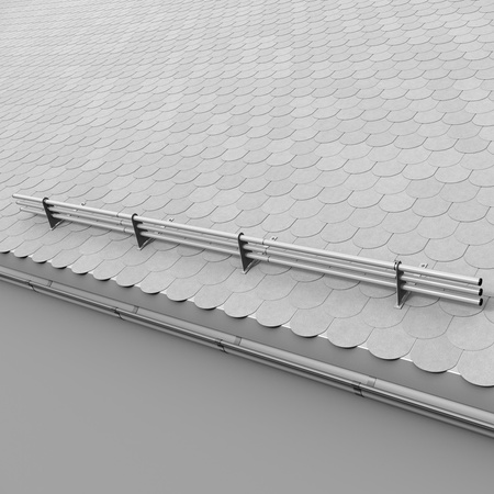 Zestaw ochrony rurowej z 3 rzędami rur do pokryć płaskich