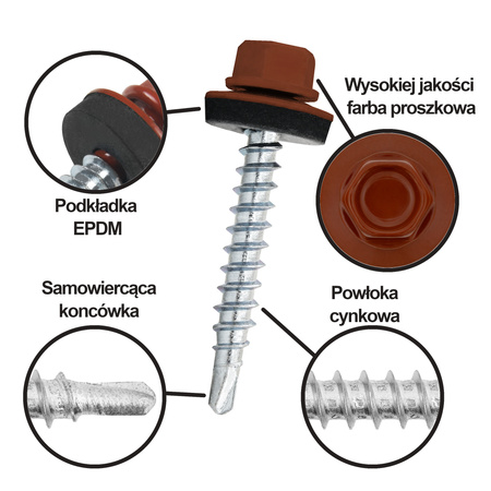 Wkręt farmerski do drewna 4,8 mm x 25 mm - Parotec