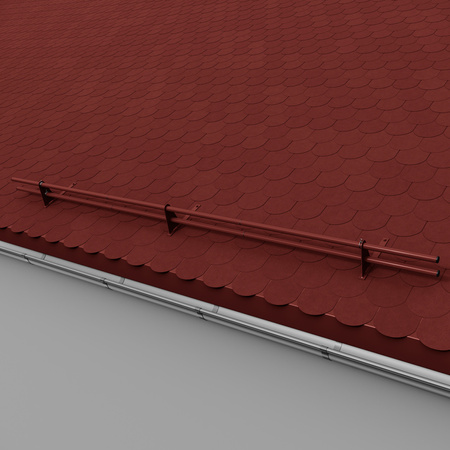 Zestaw ochrony rurowej z 2 rzędami rur do pokryć płaskich