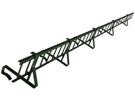 Zestaw płotka przeciwśniegowego o długości 200 cm i wysokości 15 cm, do dachówek betonowych i ceramicznych