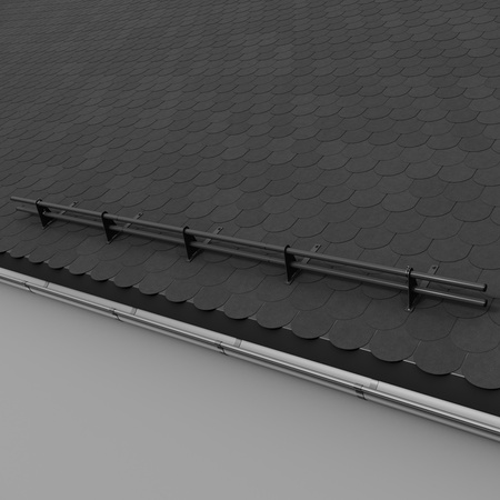 Zestaw ochrony rurowej z 2 rzędami rur do pokryć płaskich