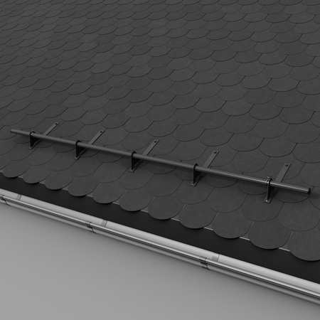 Zestaw ochrony rurowej z 1 rzędem rur do pokryć płaskich