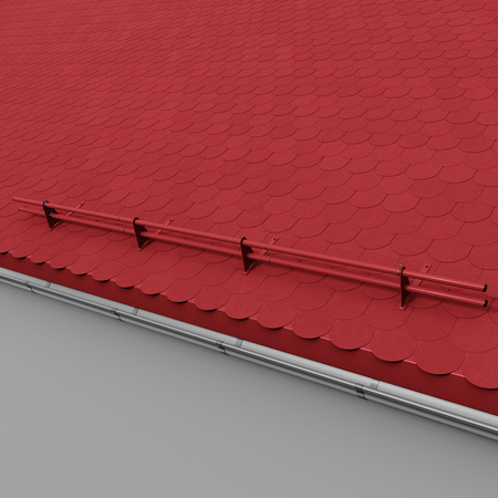 Zestaw ochrony rurowej z 2 rzędami rur do pokryć płaskich