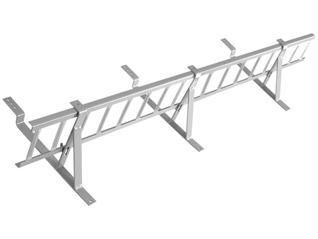 Zestaw płotka przeciwśniegowego o długości 150 cm i wysokości 20 cm, do blachy panelowej o module 380 mm / 35 mm