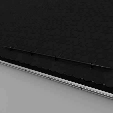 Zestaw ochrony rurowej z 1 rzędem rur do pokryć płaskich