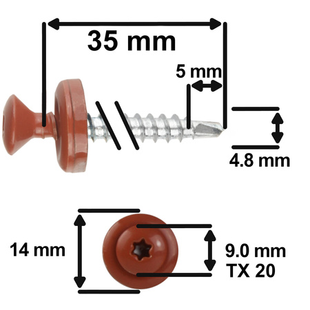 Wkręt farmerski do drewna WPD 4,8 mm x 35 mm - Parotec