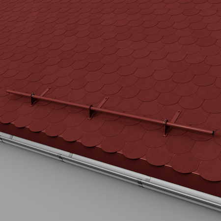 Zestaw ochrony rurowej z 1 rzędem rur do pokryć płaskich