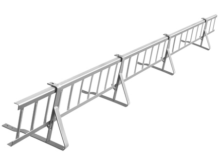 Zestaw płotka przeciwśniegowego o długości 150 cm i wysokości 15 cm, do dachówek betonowych i ceramicznych