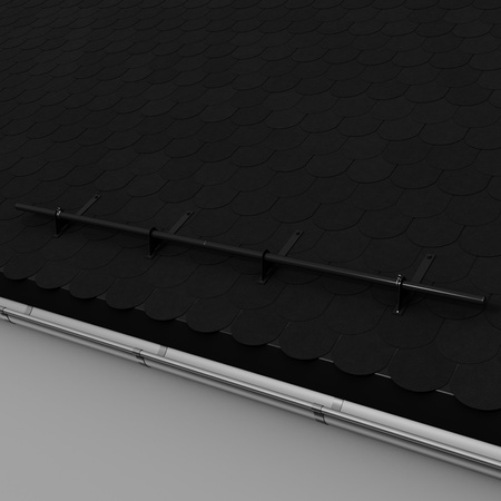 Zestaw ochrony rurowej z 1 rzędem rur do pokryć płaskich