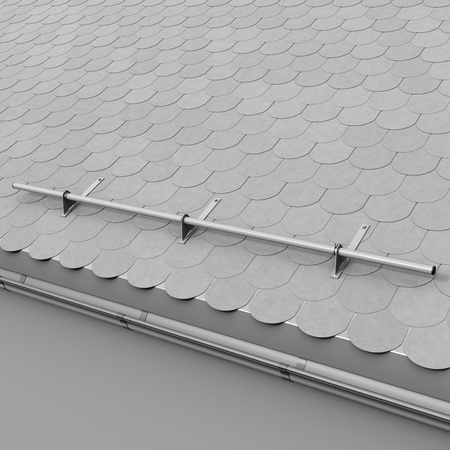 Zestaw ochrony rurowej z 1 rzędem rur do pokryć płaskich