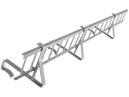 Zestaw płotka przeciwśniegowego o długości 200 cm i wysokości 20 cm, do dachówek betonowych i ceramicznych