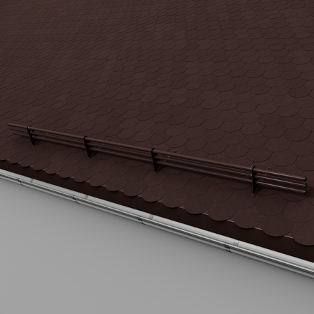 Zestaw ochrony rurowej z 3 rzędami rur do pokryć płaskich