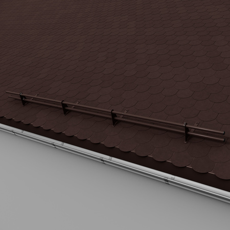 Zestaw ochrony rurowej z 2 rzędami rur do pokryć płaskich