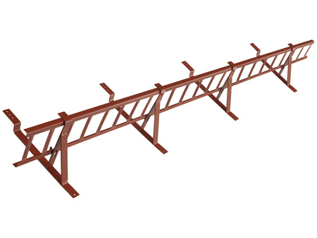 Zestaw płotka przeciwśniegowego o długości 200 cm i wysokości 20 cm, do blachy panelowej o module 380 mm / 35 mm