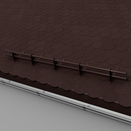 Zestaw ochrony rurowej z 2 rzędami rur do pokryć płaskich