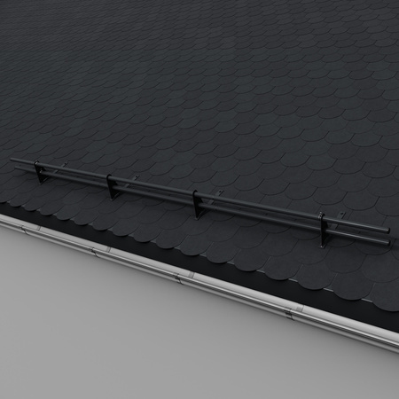 Zestaw ochrony rurowej z 2 rzędami rur do pokryć płaskich