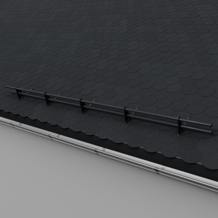 Zestaw ochrony rurowej z 2 rzędami rur do pokryć płaskich