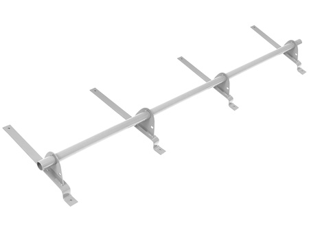 Zestaw ochrony rurowej o długości 150 cm, z 1 rzędem rur, do blachodachówki o module 400 mm / 20 mm