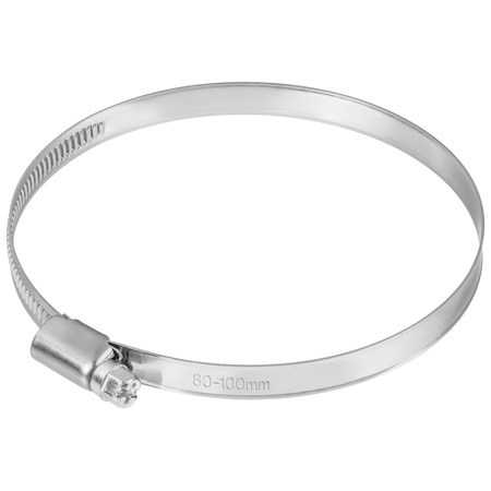 Opaski ślimakowe ze stali nierdzewnej W2 80–100 mm (10 szt.)