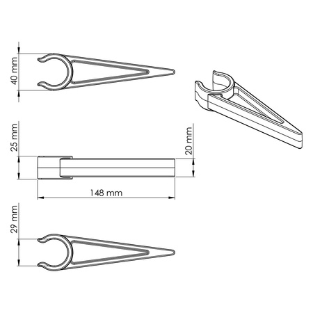 Kolec przeciwśniegowy do rurowej ochrony przeciwśniegowej o średnicy 30 mm