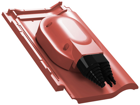 Przejście solarne i fotowoltaiczne Parotec do dachówki ceramicznej