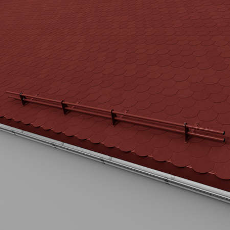 Zestaw ochrony rurowej z 2 rzędami rur do pokryć płaskich