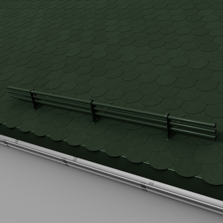 Zestaw ochrony rurowej z 3 rzędami rur do pokryć płaskich