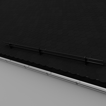 Zestaw ochrony rurowej z 2 rzędami rur do pokryć płaskich