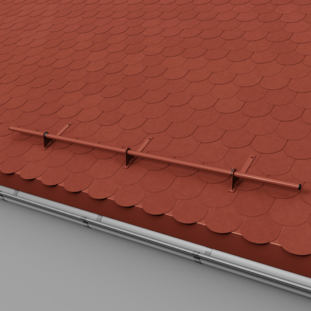 Zestaw ochrony rurowej z 1 rzędem rur do pokryć płaskich