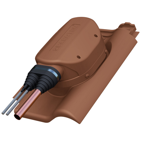 Przejście solarne i fotowoltaiczne Parotec do dachówki ceramicznej