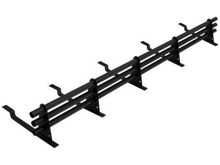 Zestaw ochrony rurowej o długości 200 cm, z 3 rzędami rur, do blachy panelowej o module 380 mm / 35 mm