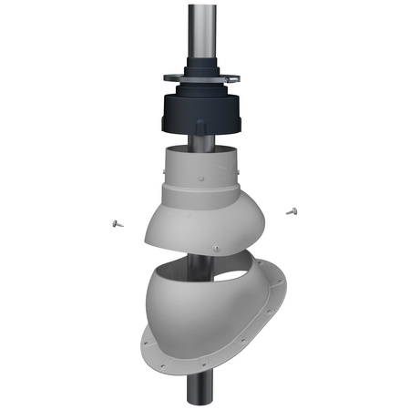 Przejście antenowe Parotec do blachy trapezowej