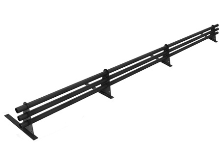 Zestaw ochrony rurowej o długości 150 cm, z 3 rzędami rur, do pokryć płaskich